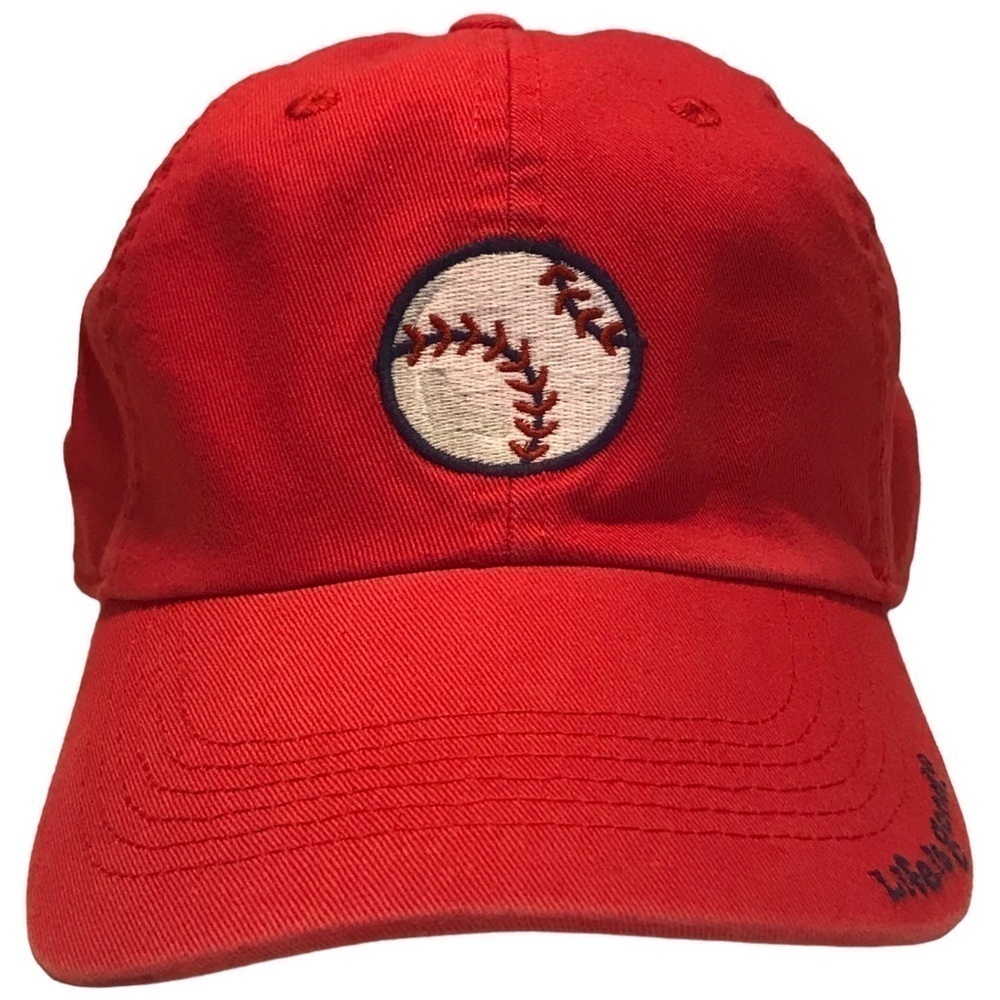 Life is Good Adjustable Red Baseball Cap